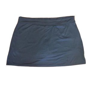 TRANQUILITY Solid All Black Skort‎ Skirt with Shorts Pull On Womens Size XXL